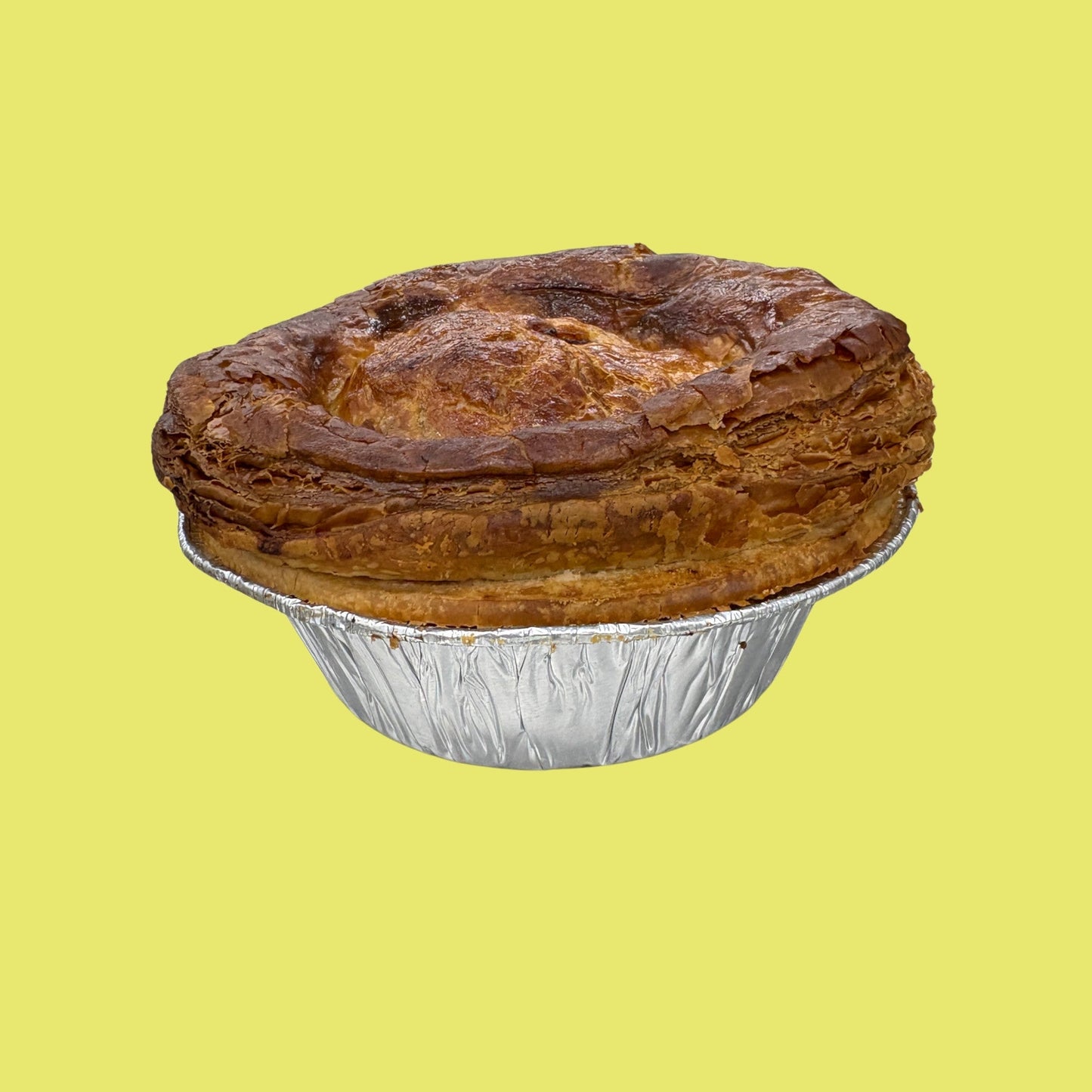Organic Beef Pie with flaky pastry
